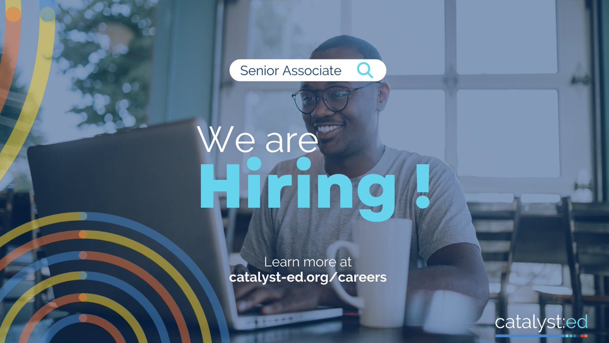 We're hiring for a Senior Associate for Postsecondary Initiatives. Learn how this team supports the Higher Ed Equity Network and apply: catalyst-ed.org/snr-associate-… #edjobs