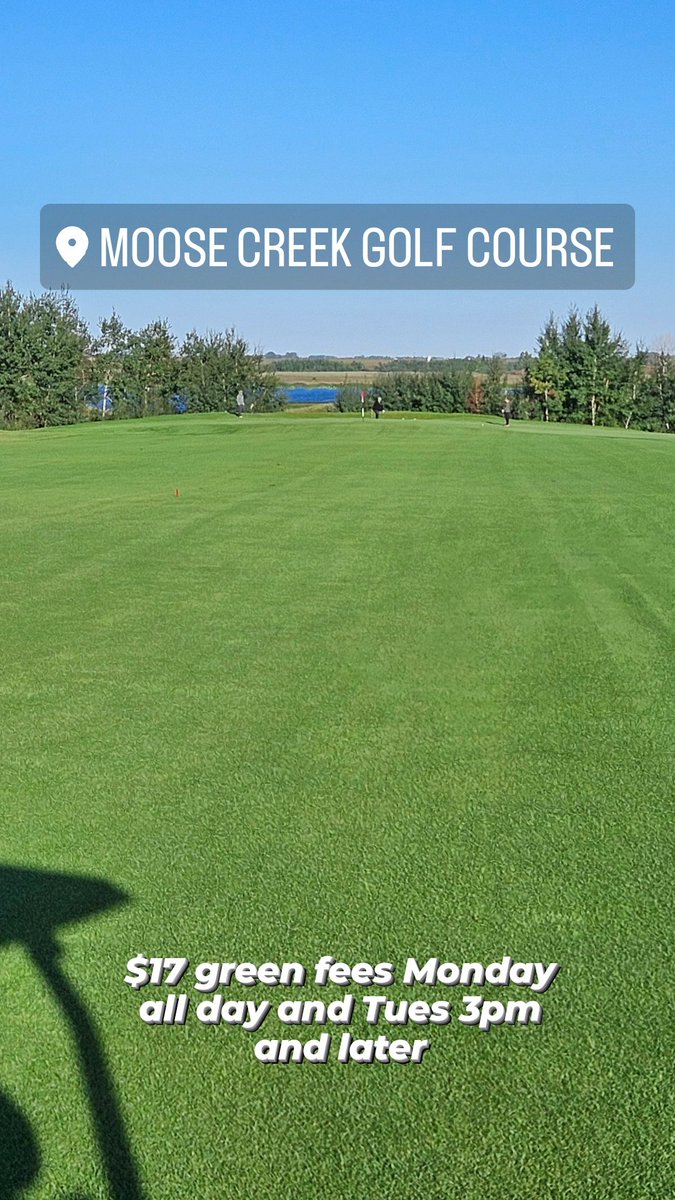 Moose Creek Golf Course in pristine shape. Come visit SE Sk and play this gem. Can't beat the price Monday and Tuesday 
<a href="/GolfSK/">Golf Saskatchewan</a>