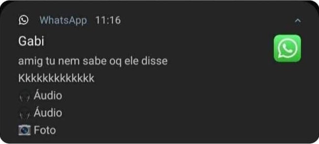 “isso fica entra nós”

minha amiga na primeira oportunidade: