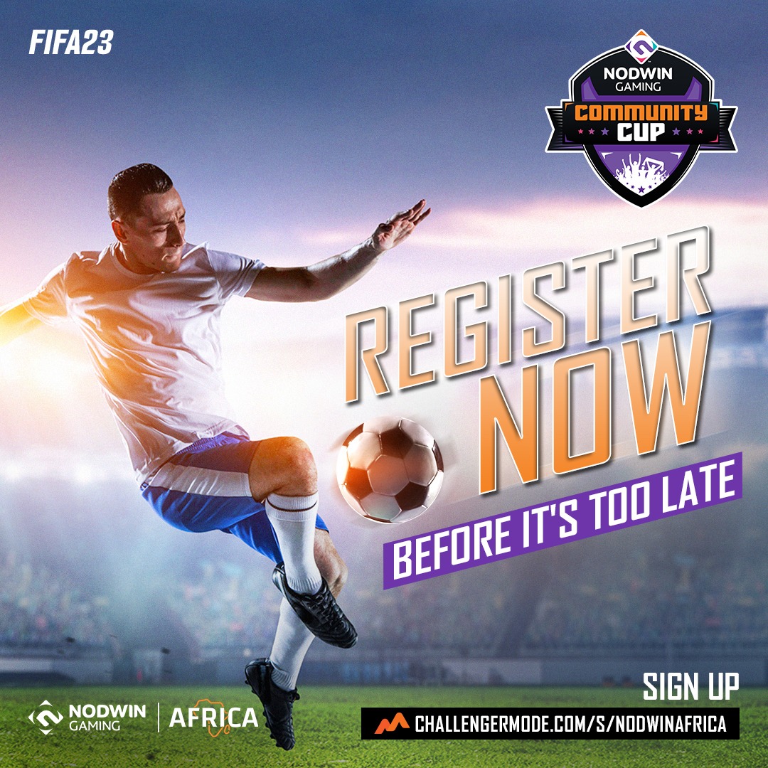 Don't miss your chance #Africa participate in the #FIFA solo cup before it gets too late!⚽

Use the link below to Register now! 👇
🔗 challengermode.com/s/nodwinafrica

#Fifa #fifa23 #MobileGaming #ps4 #ps5 #Esports #EsportsCommunity #GamingCommunity #GamingLife