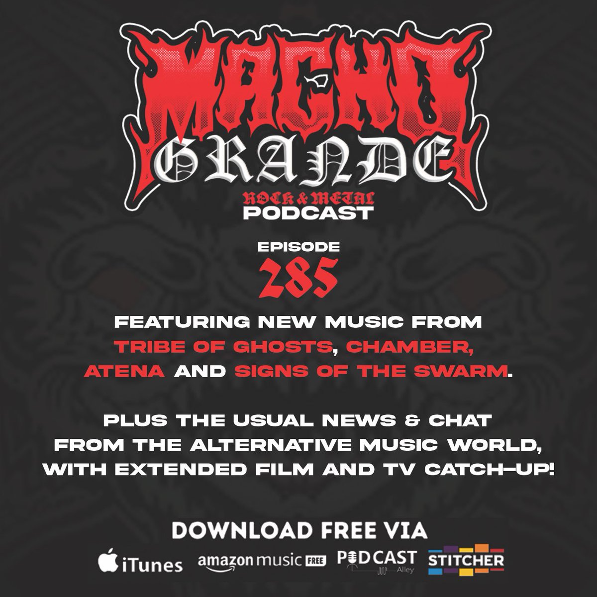 NEW PODCAST ONLINE NOW!

Episode 285 eatures brand new music from @tribeofghostsuk, @chamber615,
@atenaband & @signsoftheswarm!

And if that wasn't enough we cover recent rock news & film/TV chat!

Download free via all podcast networks!

podcasts.apple.com/gb/podcast/mac…