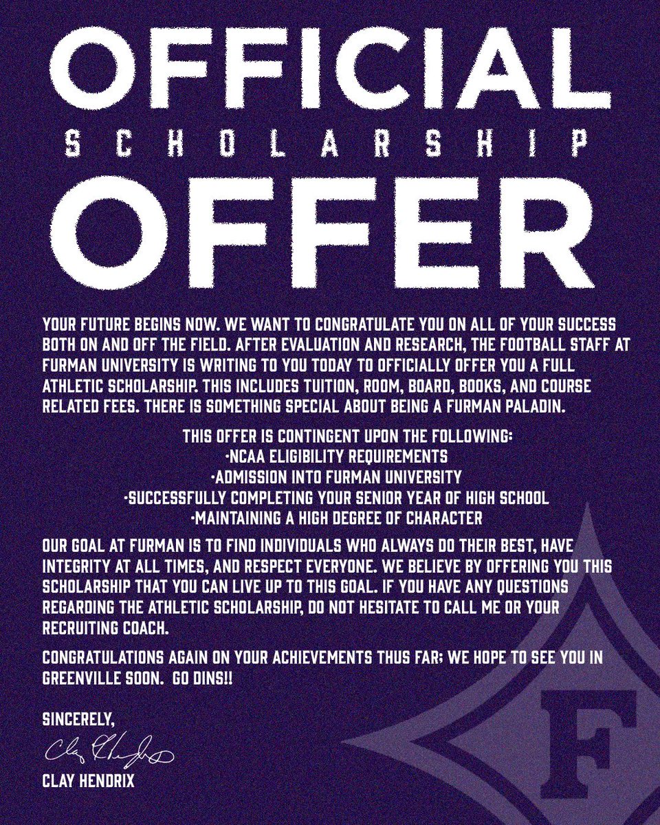 AthleteBruce's tweet photo. I’m blessed to receive an Official Offer from @PaladinFootball https://t.co/HbxgDMvJPR