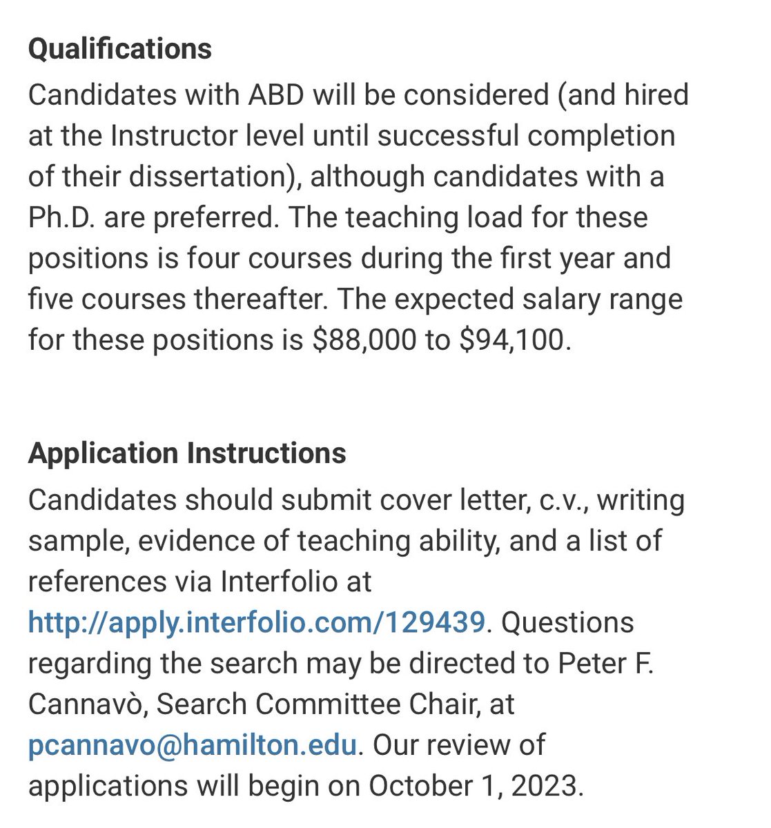 Thrilled to announce that we are hiring for three(!!) tenure track positions in American Politics and/or Public Policy with a focus on inequality at @HamiltonCollege this year! It’s been a fantastic department to work in, & I’m happy to answer any questions  #psjminfo