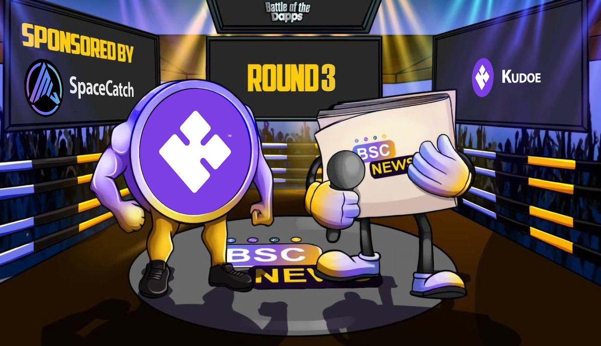 BSCNews's tweet photo. We're giving a giant #battleofthedapps welcome to @KudoeOfficial! 

The puzzle piece that connects gaming, community, and blockchain in one place. ⚡

Watch them battle this Monday at 5 PM UTC  👀

🌐 https://t.co/4wpemvATKN

#sponsored by @spacecatch_io https://t.co/nrnGfRNXhE