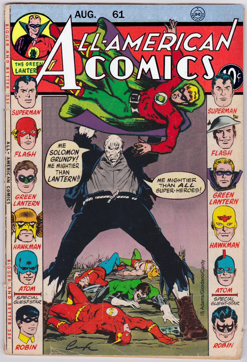 ChuckBrouilette's tweet photo. #OnThisDay in 1944 #SolomonGrundy debuted in #AllAmericanComics #61 #onMonday #BleachWhiteBehemoth #stumblesNaked from #SlaughterSwamp acquires #prisonStripes fromEscapedCons& #HoboCamp dressHimJustBitBetter asTheir #crimeMuscle onTues railed by #TheOriginalGreenLantern #onSunday https://t.co/gVTHwfIwWm
