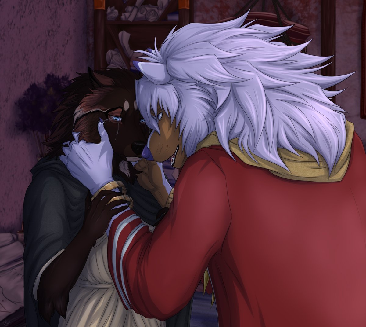 DoelSfw's tweet photo. Commsn for @/Okami_The_Maney 
Yuki and Bakura
type: cellshaded waist-up https://t.co/qZaVfSEZRu