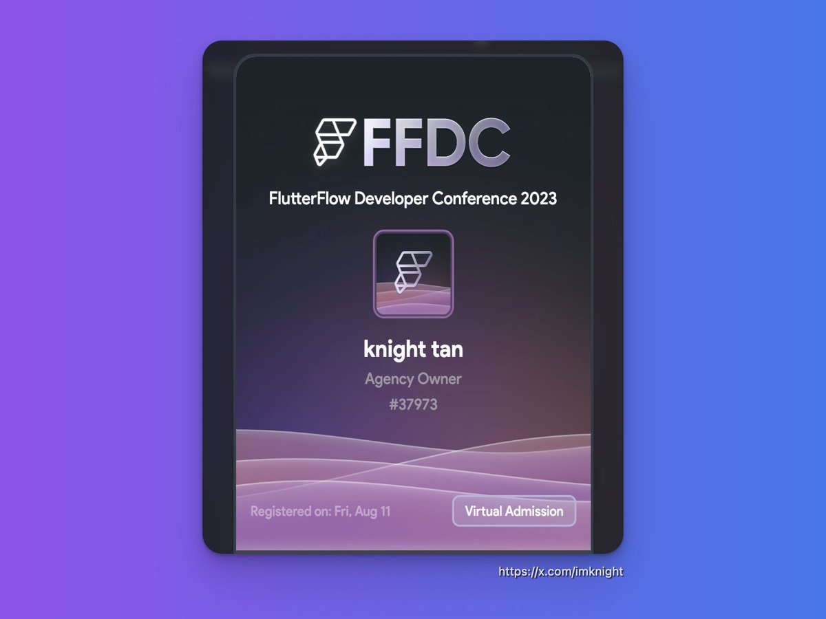 imknight's tweet photo. Let's join the first FlutterFlow Developer Conference 2023 #ffdc2023 https://t.co/SFjEmA0n1J