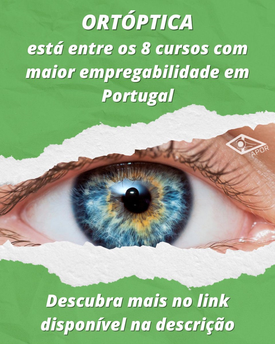 APORpt's tweet photo. ORTÓPTICA está entre os 8 cursos com maior empregabilidade em Portugal.

Descubra mais, através do artigo: https://t.co/budM0fJv7L

#APOR #ortoptista #ortoptica #orthoptics https://t.co/wiuYP2xkZu