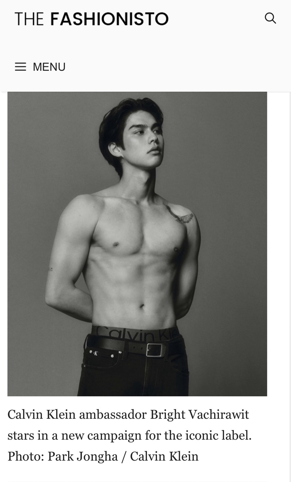 Bright International Fanclub☀️🌏🤍 on X: THE FASHIONISTO  BRIGHT, KUAN &  CHEN FRONT CALVIN KLEIN UNDERWEAR CAMPAIGN 🔗 Calvin  Klein ambassador Bright Vachirawit stars in a new campaign for the iconic  label. #