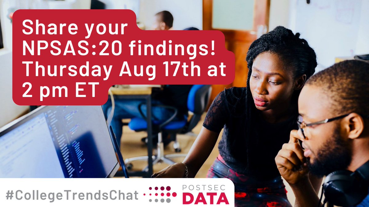 EdTrust (@edtrust) on Twitter photo Curious about the changing landscape of higher ed? Join <a href="/PostsecData/">PostsecData</a>’s #CollegeTrendsChat on Thur., 08/17, 2pm ET, as we delve into the findings of #NPSAS20 data. Let's explore how data can drive policy changes and create a more inclusive and affordable higher ed system. Curious about the changing landscape of higher ed? Join <a href="/PostsecData/">PostsecData</a>’s #CollegeTrendsChat on Thur., 08/17, 2pm ET, as we delve into the findings of #NPSAS20 data. Let's explore how data can drive policy changes and create a more inclusive and affordable higher ed system.