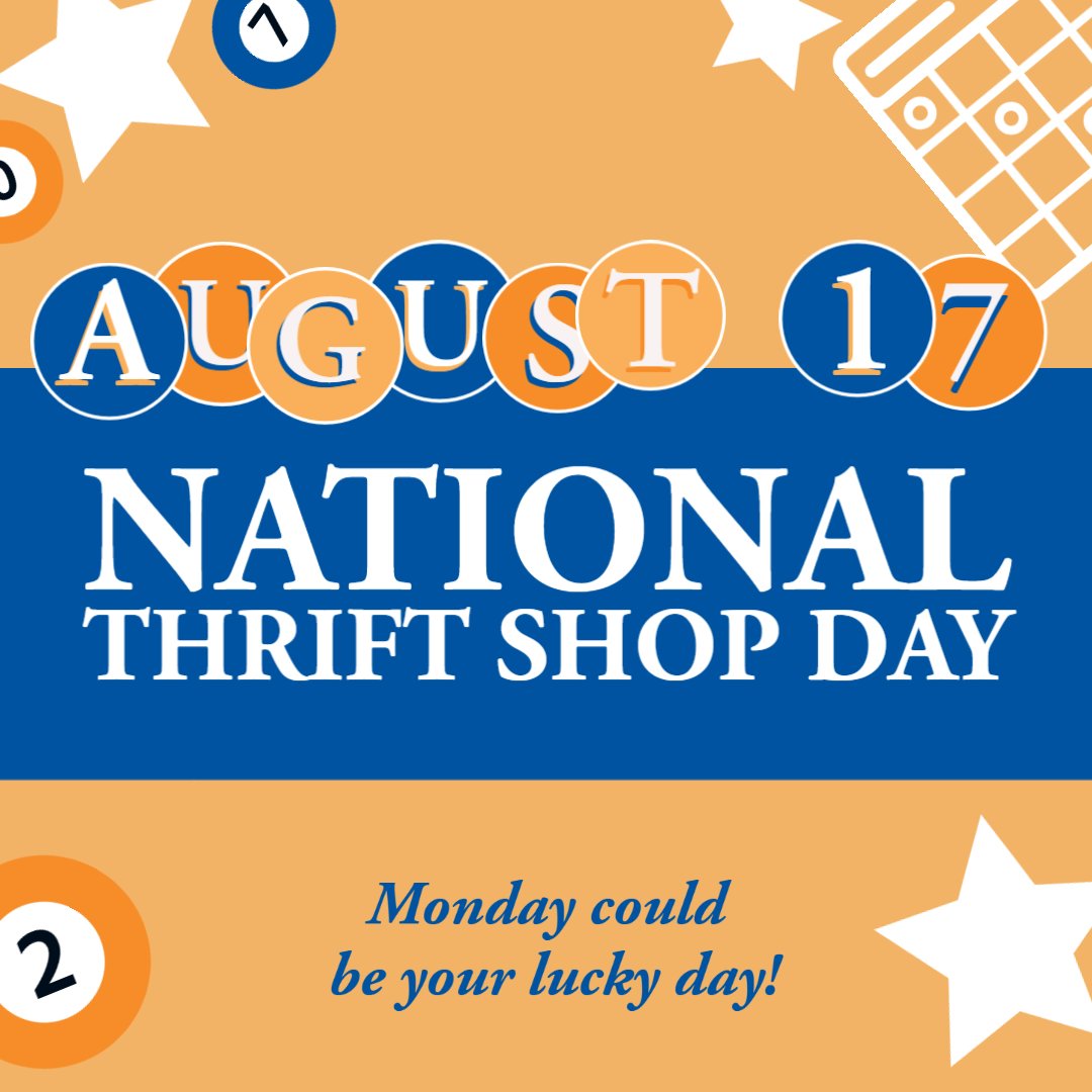 goodwillsd's tweet photo. National Thrift Shop Day is August 17! ✨🎁📅 Follow us and keep an eye out for the big reveal on Instagram! 🎊👀 #SDGoodwill #GoodwillSanDiego #MakingGoodHappen #NationalThriftShopDay #ThriftShopDay #Thrift #Thrifting #ThriftHaul #ComingSoon #GoodNews #Announcement #PSA https://t.co/GDeGNVUGCB