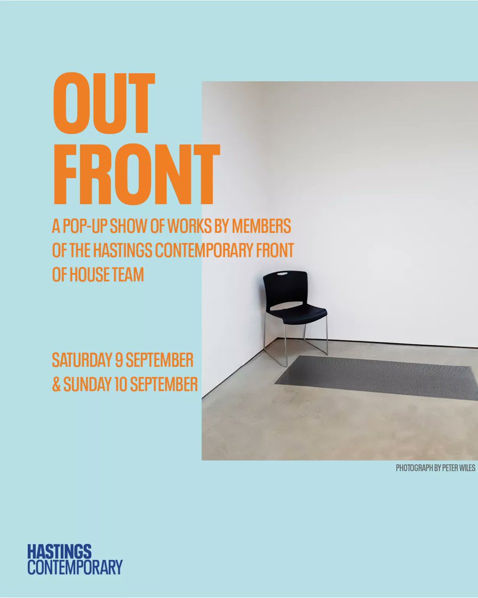 📢 Announcing 📢
OUT FRONT: A first ever pop-up group show over the weekend of Saturday 9 September-Sunday 10 September by members of the gallery team.
hastingscontemporary.org/out-front/
#hastingscontemporary #outfront