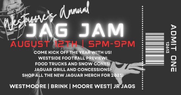 Come support tomorrow night @westmoorejagsfb @lowill99