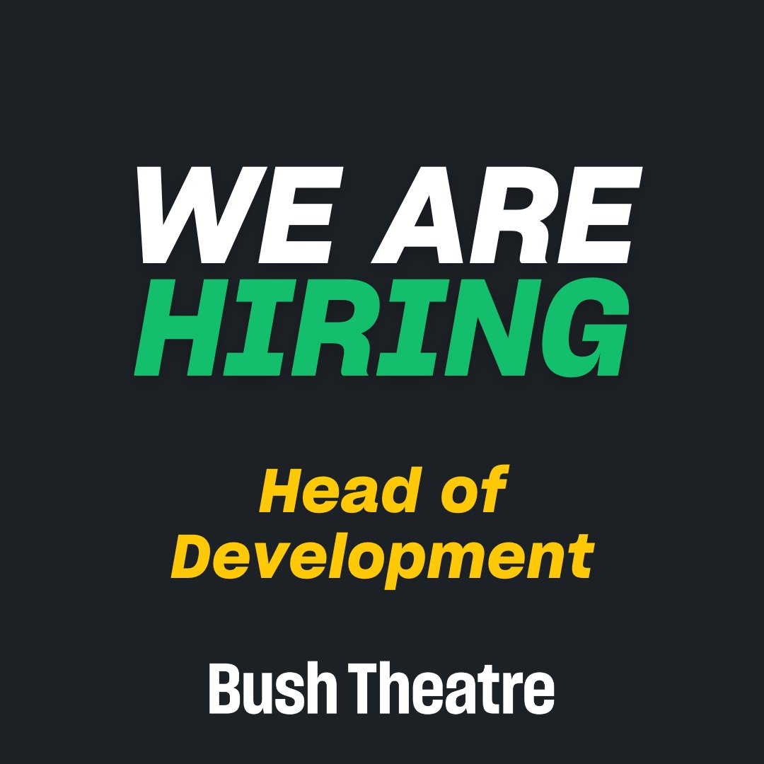 COME AND WORK WITH US: We have just released three incredibly exciting roles within our Marketing, Literary and Development teams 🚀 🤔 bushtheatre.co.uk/about-us/job-v…