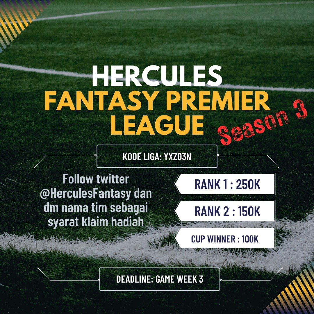 Maaf menunggu

Telah hadir season ketiga dari Liga Hercules FPL

Syarat dan ketentuan bisa dilihat di banner ya...

Minta tolong di RT ya om <a href="/pisangij01/">FPL Liga Pisangijo</a>