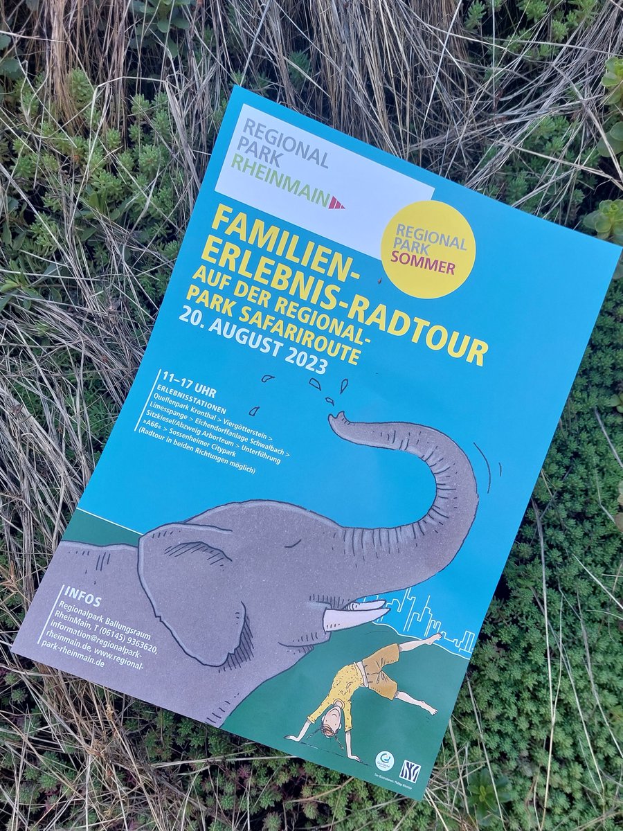 Familien-Erlebnis-Radtour auf der Regionalpark Safariroute am Sonntag, 20. August, 11 Uhr bis 17 Uhr, mit Erlebnisstationen vom Quellenpark Kronthal über die Eichendorff-Anlage in Schwalbach zum Sossenheimer Citypark - oder umgekehrt!