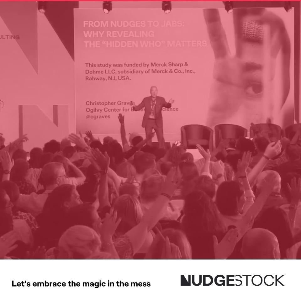 Nudgestock (@nudgestock) on Twitter photo Rewatch #Nudgestock2023 👀
From nudges 👉 to jabs 💉, discover why revealing the "hidden who" matters when it comes to vaccine hesitancy. Hear <a href="/CGraves/">Christopher Graves</a> dive into the fascinating research and behavioural science behind this campaign.
Watch now: youtube.com/watch?v=RMef8I… Rewatch #Nudgestock2023 👀
From nudges 👉 to jabs 💉, discover why revealing the "hidden who" matters when it comes to vaccine hesitancy. Hear <a href="/CGraves/">Christopher Graves</a> dive into the fascinating research and behavioural science behind this campaign.
Watch now: youtube.com/watch?v=RMef8I…