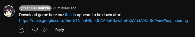 VanillaKunikida's tweet photo. sadly, itch io's down at the moment. (just why...) temporary download link's on the youtube trailer: https://t.co/bi7sy6m9B0 https://t.co/rA2uO1JRtO