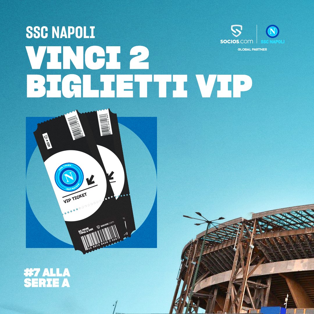 SociosItalia's tweet image. 🎟️ Vinci due biglietti per l’@sscnapoli 🎟️

✅ Segui @SociosItalia
✅ Retweet
✅ Commenta con #7allaSerieA