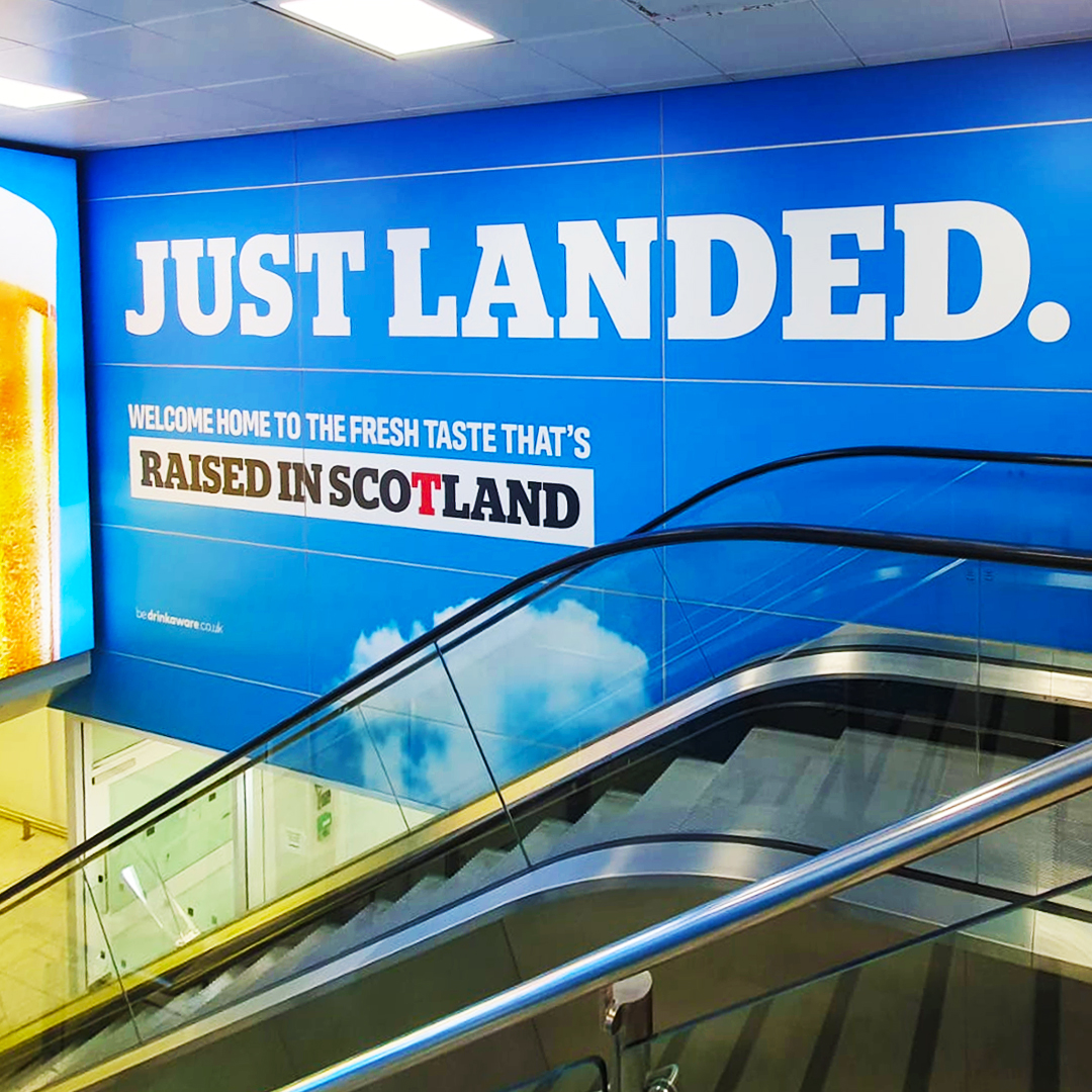 Have you seen a more Scottish sight?
The team at Scot Signs has done a fantastic job manufacturing and fitting the @TennentsLager signage at @GLA_Airport

#signage #glasgow #livingston #art #advertising #signmaking #wallgraphics #scotland