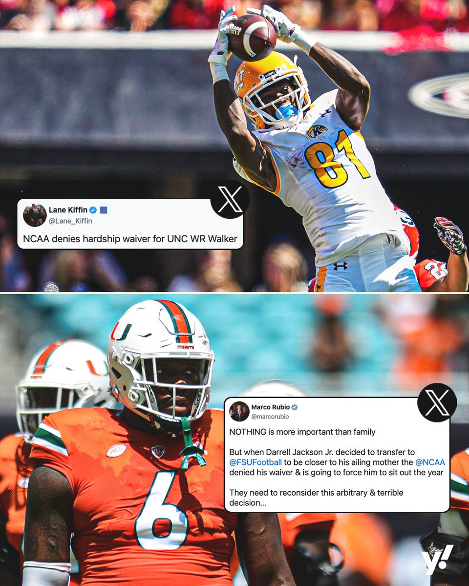 The NCAA recently denied hardship waivers for North Carolina WR Devontez Walker and FSU DL Darrell Jackson Jr. Both players transferred to be near ailing relatives, and their loss of eligibility has caught the attention of college coaches and a U.S. senator.