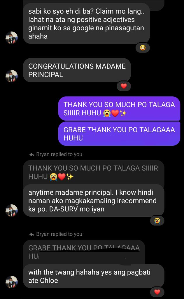 brnschloeee's tweet photo. iba talaga ang academic validation, thank you so much sa mga nagspoil cheret thank you so much po sa mga profs na bumati sa akin 😭❤️ https://t.co/gGGw6yTltR