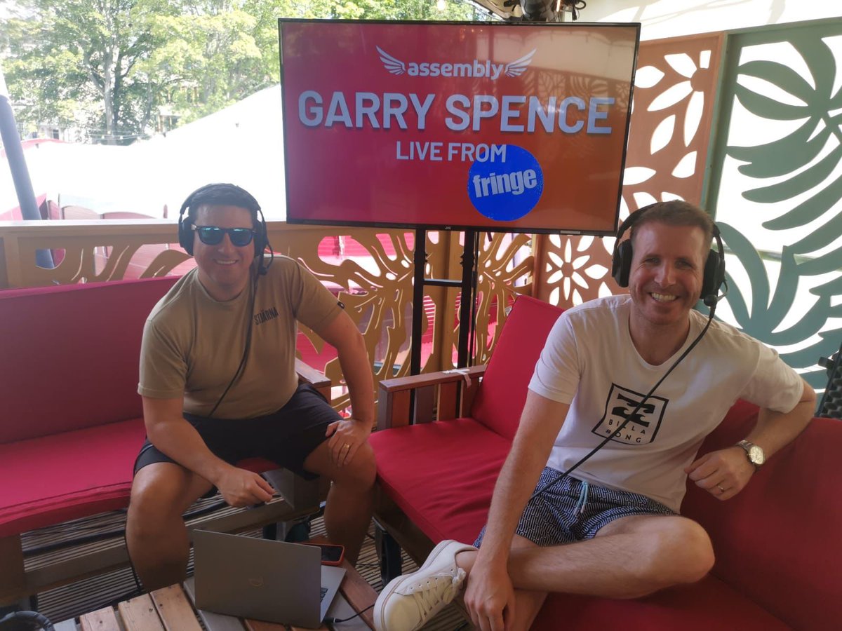 We're here LIVE from the Treehouse <a href="/AssemblyGardens/">Assembly Festival Gardens</a> .
Join <a href="/garry__spence/">Garry Spence</a>  &amp; <a href="/stevenmill/">Steven Mill</a> from 4pm for all the <a href="/edfringe/">Edinburgh Festival Fringe</a> chat and some brilliant guests. 
#EdFringe

Listen live on FM, DAB, online, our App and on your smart speaker.