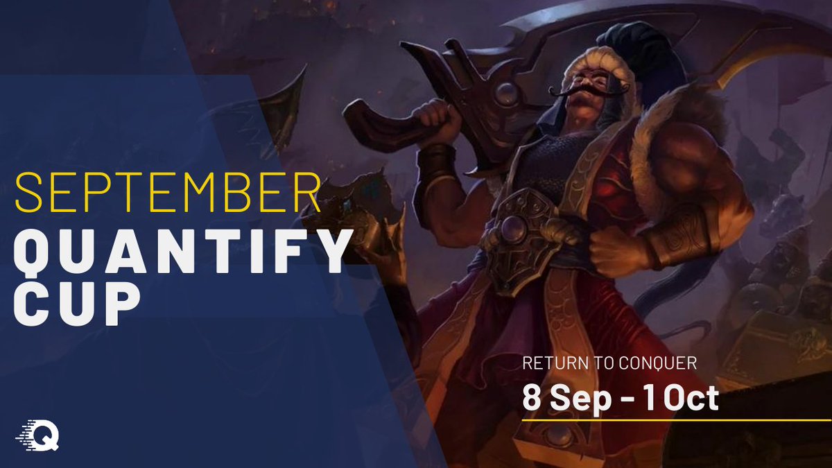 QuantifyEsports's tweet photo. We are pleased to announce the 2nd Quantify Cup! 
Teams will be fighting for glory starting september 8th and we will crown a new team on 1st of october.

Signups will be starting soon! https://t.co/IJ84pP02El