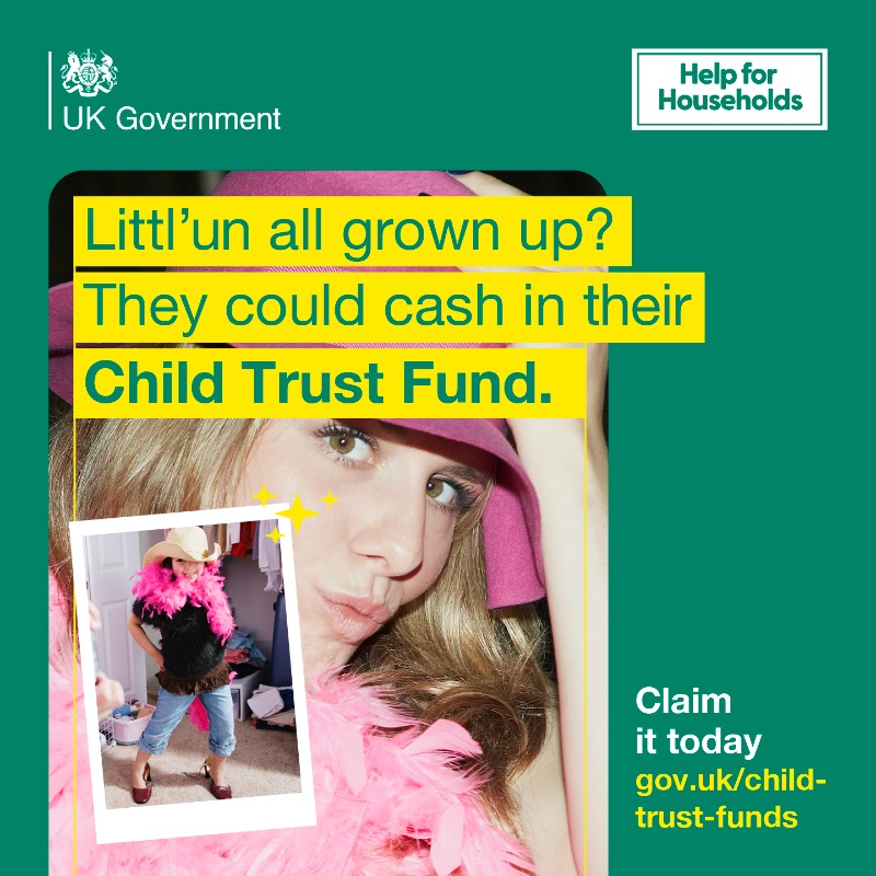 HMRCgovuk's tweet photo. Is your #teenager turning 18 this month? They might have a Child Trust Fund with money that is now theirs to claim - worth around £2,000 on average (T&amp;Cs apply).

Child Trust Funds were set up for most children born between 1 Sep 2002 and 2 Jan 2011. Find out more 👇