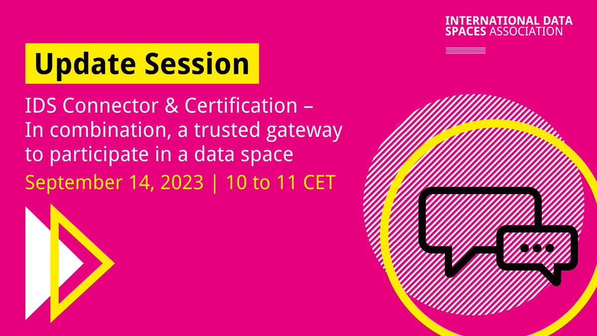 Unlock #DataSharing potential: Join our Update Session! Don't miss Giulia Giussani's insights on IDS Connector's role and the Data Connector Report. Learn about IDS Certification from Sonia Jimenez. Register now! ➡️ register.gotowebinar.com/register/91949…