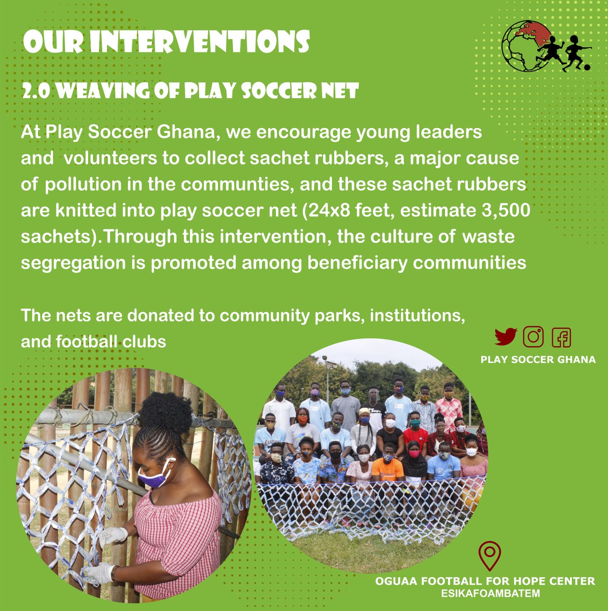 Follow <a href="/playsoccergh/">Play Soccer Ghana (Official)</a> for more on how we’re raising the next generation of brilliant minds in Ghana through the game of football #ffhc