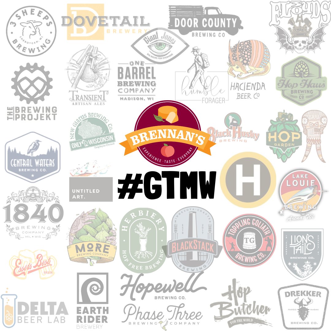 Just a smattering of some of the lovely breweries you can find right here @BrennansMarket 

#DrinkLocal #GTMW #GreatTaste #WisconsinBeer #MidwestBeer #ChicagoBeer #BeerFest