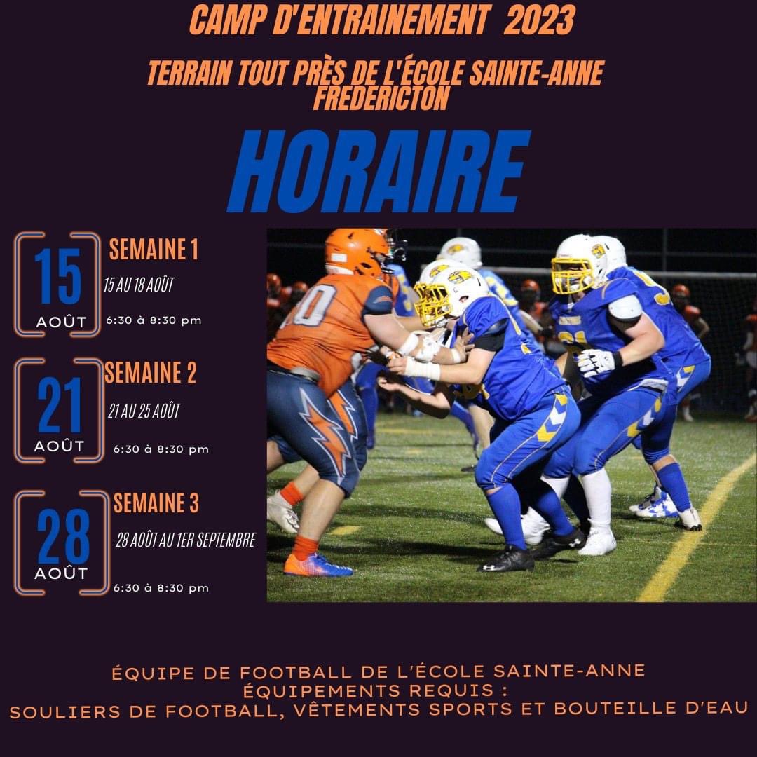 La saison de football débute bientôt!  Ouvert à tous les élèves de ÉSA 9-12.