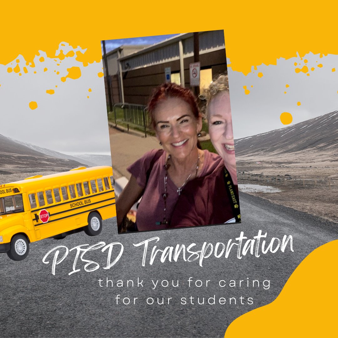 Memorial Bobcats are thankful everyday for Plano ISD Transportion Services starting and ending our students' day safely.  AP Missey Chavez met them with the sunrise this morning to share our appreciation.  #LevelUpPlanoISD