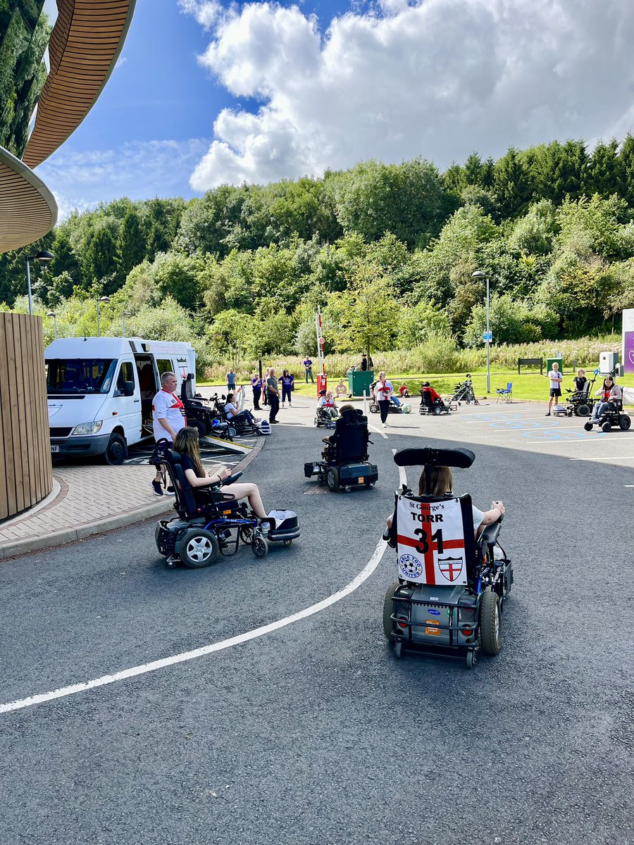 It was great to watch some Powerchair Football at the @caudwellkids Open Day today! 🦼⚽️