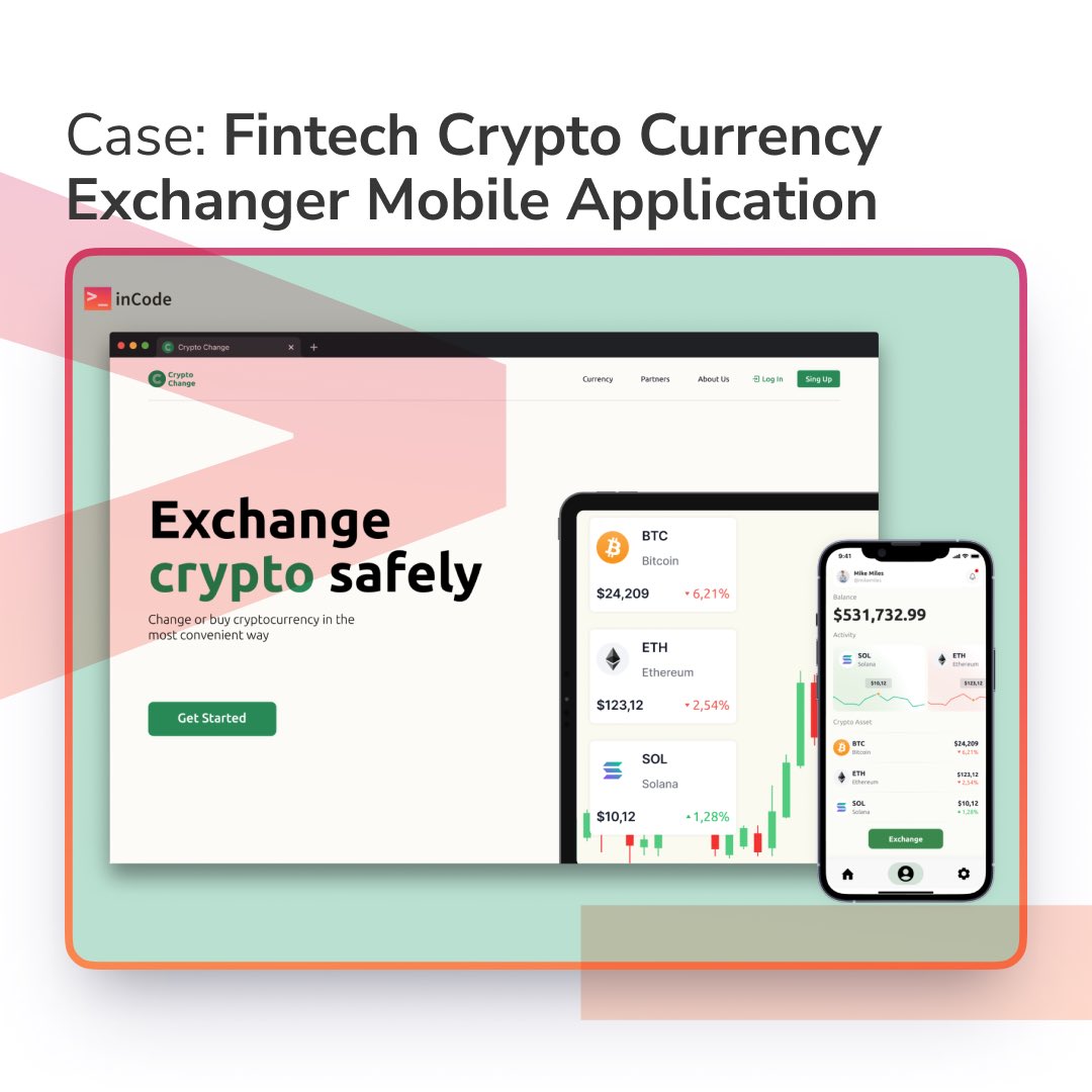 inCode_Systems's tweet image. Today we are pleased to announce our secured #website and mobile application on iOS and Android for cryptocurrency exchanger. Balance of forms and data is what we were focused on in this fintech project.
#inCodeSystems_projects #responsivedesign #MobileOptimization