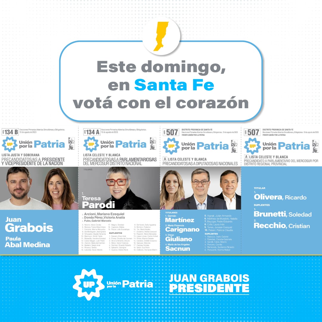Este domingo #VotáConElCorazón 
Votá a <a href="/JuanGrabois/">Juan Grabois</a> 
❤️