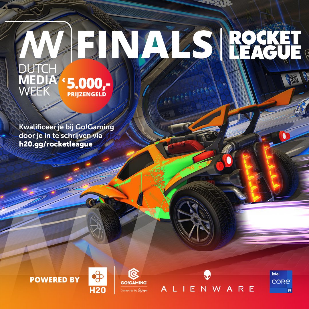 GoGamingNL's tweet photo. In september organiseert Dutch Media week samen met  @Alienware, @esportsh20 en Go!Gaming de Dutch Media Week Rocket League by Alienware. 

Meer info: https://t.co/bMfwHDK75w 👊

#Rocketleague #championships #gaming #esports #gogaming #h20 #alienware #dell #local #dutchmediaweek https://t.co/1QB0l1KJ7i