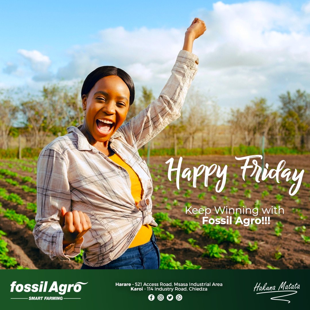 Stay Winning &amp; Choose Fossil Agro, Your Smart Farming Partner all the Way...

Happy Friday!!!

#FossilAgro #SmartFarming #HakunaMatata #HappyFriday #ItstheWeekend #YourSmartFarmingPartner