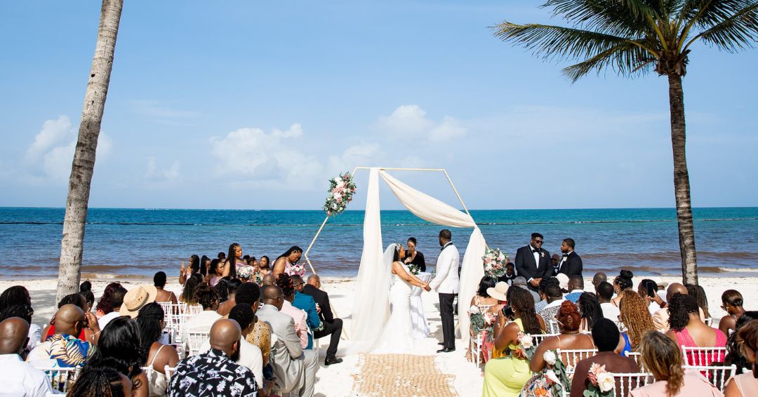 From friendship to forever! 💍💘 💕Chantelle and Isaiah's love blossomed over time, leading to their #destinationwedding at Royalton Riviera Cancun. 💕Their special day was everything they could have ever dreamed. Real more about their love story: bit.ly/47u4yFN