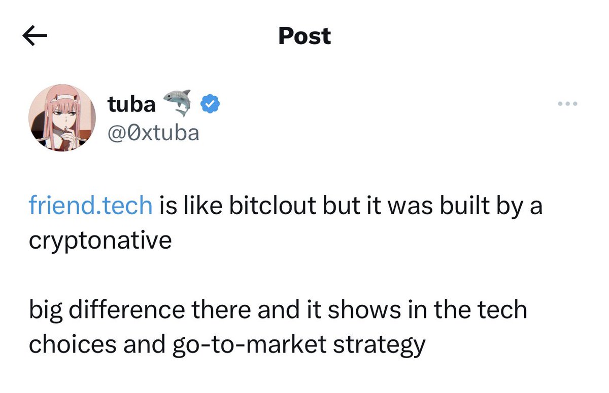 Alex Valaitis (@alex_valaitis) on Twitter photo Perfect example of Crypto twitter bag bias:
-Crypto influencers shilling a crappier ETH version of Bitclout (launched years later) that barely works
-Saying Bitclout wasn’t built by a crypto native, when <a href="/nadertheory/">nader.deso</a> launched the first algorithmic stable coin.
Ridiculous. Perfect example of Crypto twitter bag bias:
-Crypto influencers shilling a crappier ETH version of Bitclout (launched years later) that barely works
-Saying Bitclout wasn’t built by a crypto native, when <a href="/nadertheory/">nader.deso</a> launched the first algorithmic stable coin.
Ridiculous.