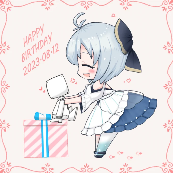 シロちゃん、お誕生日おめでとうございます 今年もお祝いすることが出来て嬉しいです![ ˶˙ᴗ˙˶ ] 6歳!もう片手じゃ収まりきらない年齢だ～～! いつも頑張ってるシロちゃんに、これからも沢山嬉しいことが訪れますように! ずっとずっと応援してます!!大好きですっ!  #SiroArt #シロ生誕祭