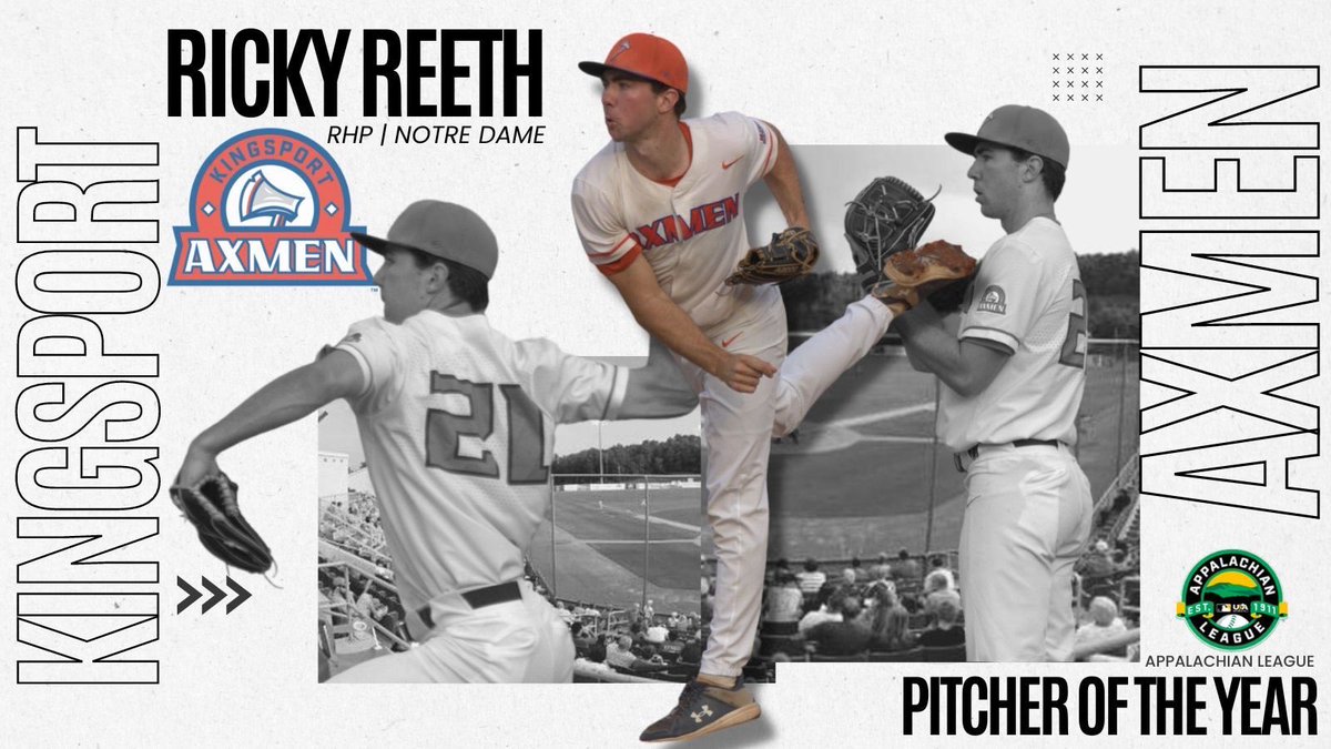 Ricky Reeth (<a href="/NDBaseball/">Notre Dame Baseball</a>) is the 2023 #AppyLeague Pitcher of the Year! 

🔗appyleague.com/news/appalachi…

<a href="/ReethRicky/">Ricky Reeth</a> x <a href="/KingsportAxmen/">Kingsport Axmen</a>