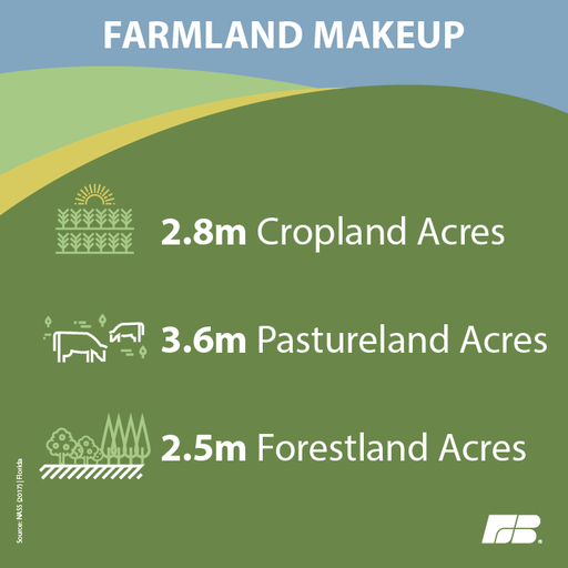 FlaFarmBureau's tweet photo. Through the farm bill, farmers and ranchers have voluntarily
enrolled 140 million acres in conservation programs—that’s equal to
the size of California and New York combined. https://t.co/bkpKHBHAHN #StillFarming #FarmBillFriday https://t.co/0hunuQB4Js