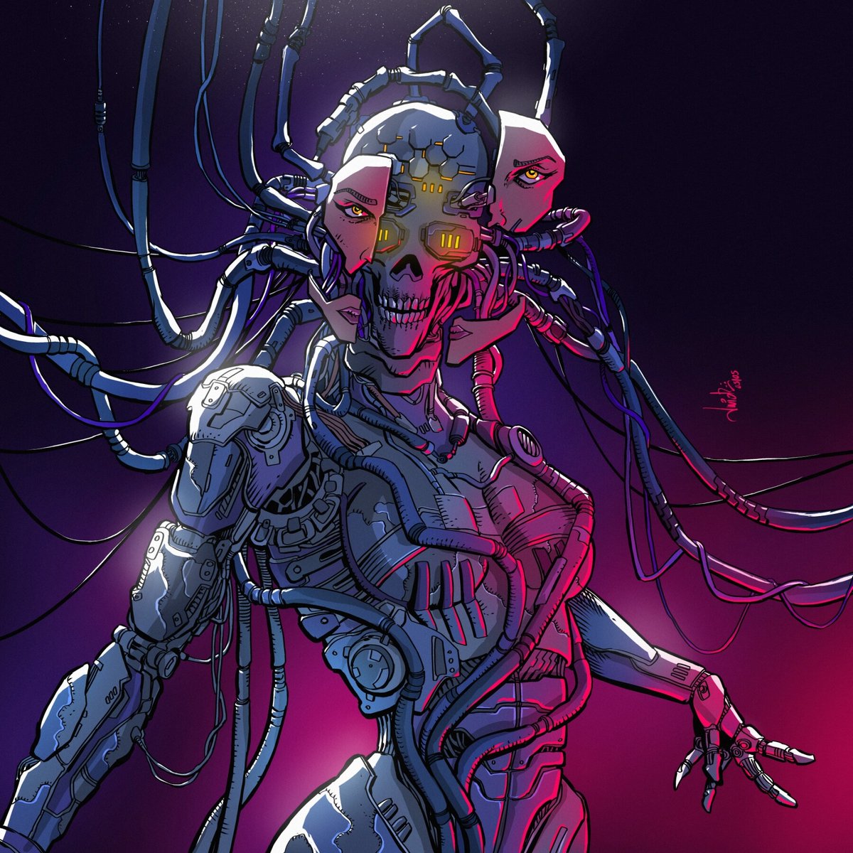 👩🏻🤖 A vision of rebirth - the transformative power of woman &amp; machine. “Lazarus” by <a href="/antunesketch/">Antunesketch</a>: artstation.com/artwork/DvdmeA

… 
#ArtStationComicWeek #2D #TraditionalInk #CharacterDesign #SciFi #ComicArt #ClipStudioPaint #ArtStationHQ