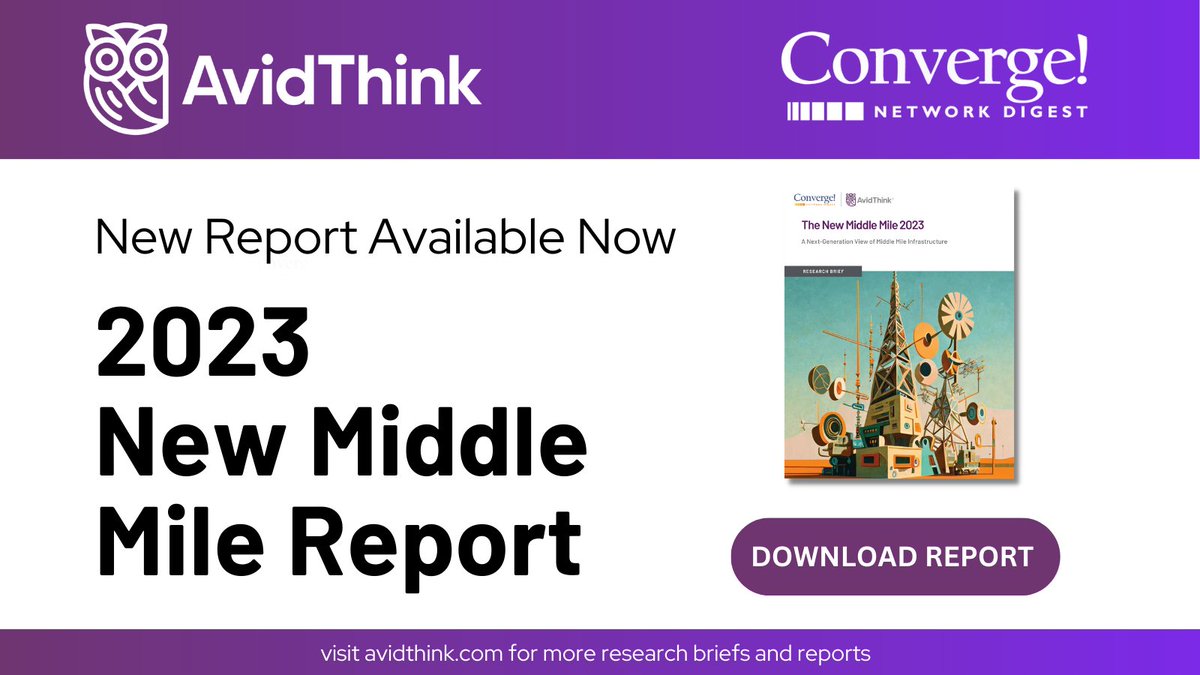 In case you missed it. Discover the Future of New Middle Mile Infrastructure! Visit our Resource site and explore the evolving infrastructure, its strategic role, and key technologies. Watch exclusive videos and download the report: nextgeninfra.io/2023-new-middl…