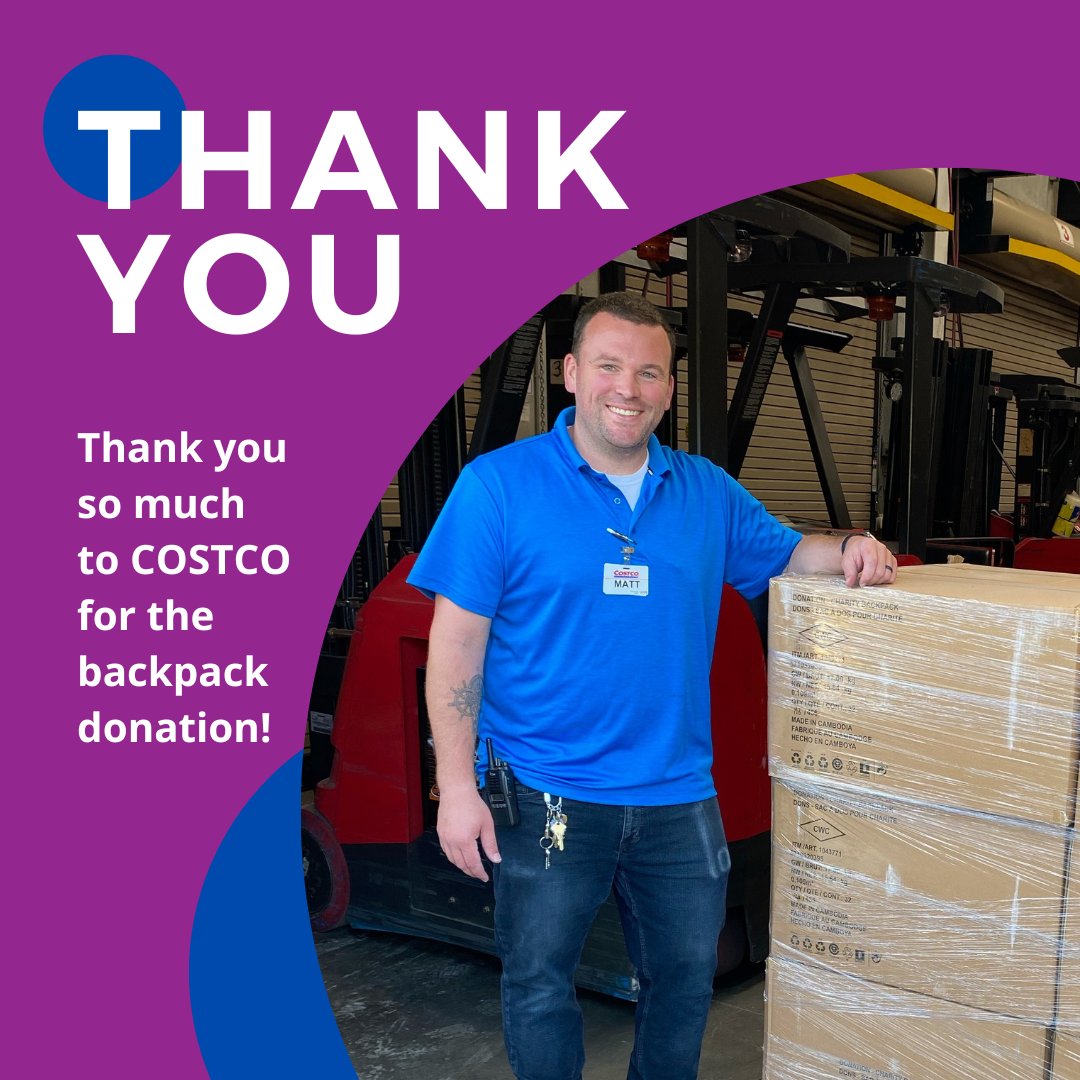 HopeHouseGuelph's tweet photo. Thank you to our friends at COSTCO who donated 384 backpacks to the Backpack Project! This is a wonderful gift. This year the demand is higher than ever for support for families. We have 2300 backpacks going out and a growing waitlist!

#BackpackProject #Guelph https://t.co/q53ThwqLgL