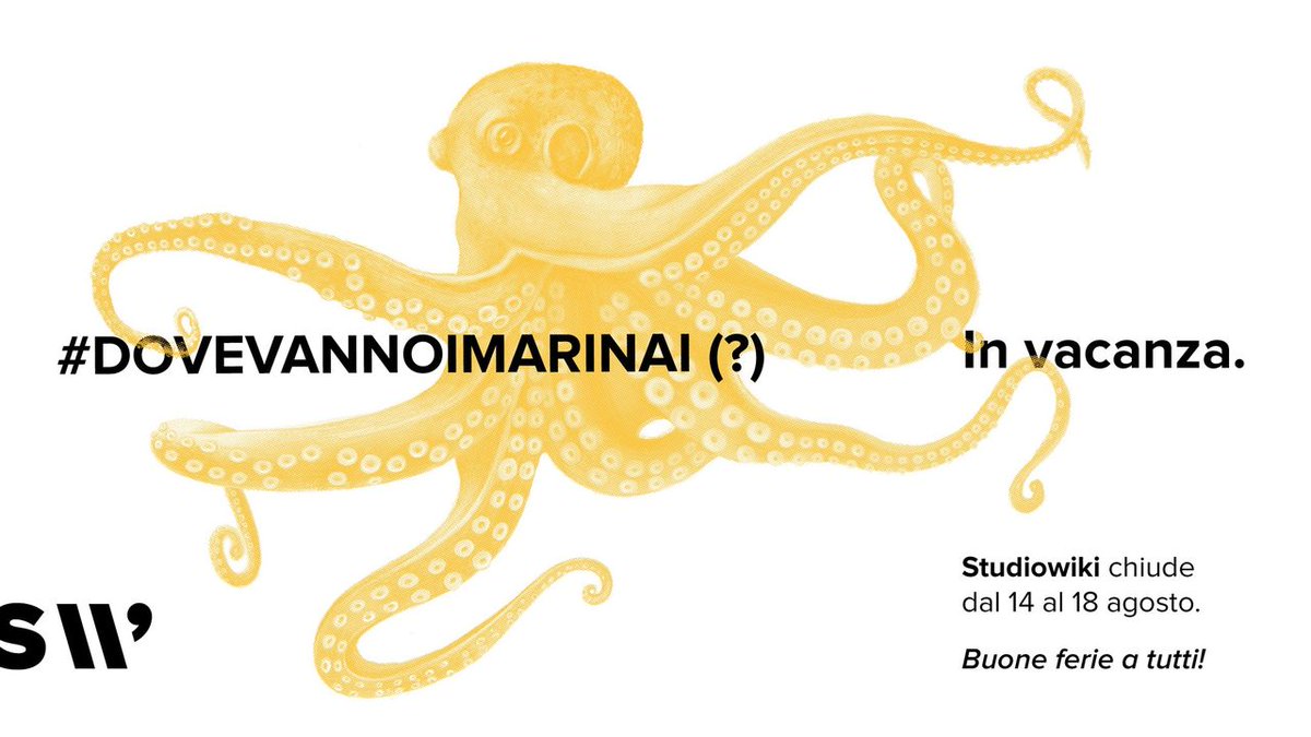 zpr.io/zK6A4zgPbdqe Dove vanno i marinai? In vacanza 😎

Studiowiki chiude dal 14 al 18 agosto. 

Buone ferie a tutti!

#studiowiki