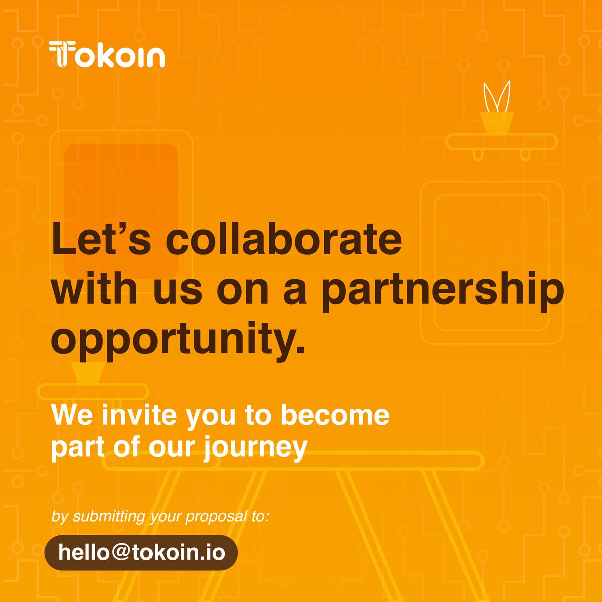 TokoinIndonesia's tweet photo. We are thrilled to offer our services for collaboration and partnership opportunities to the crypto market.🚀✨

📧It would be a delight for us if you could share your proposal with us at hello@tokoin.io.

Let's embark on this exciting journey together!🎯 https://t.co/uareMnvVAU