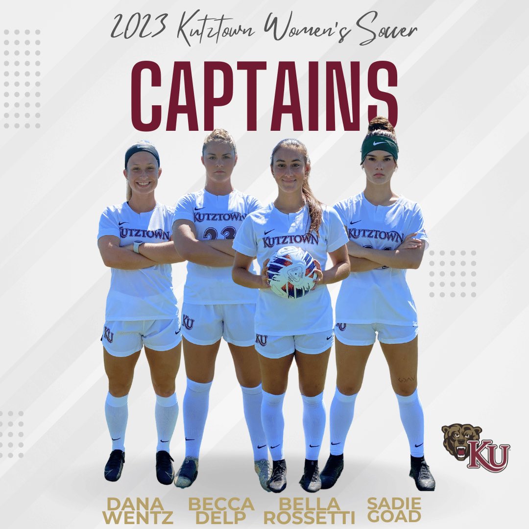 Excited to announce our captains for the fall 2023 season:

⚽️Becca Delp
⚽️Sadie Goad
⚽️Isabella Rossetti
⚽️Dana Wentz